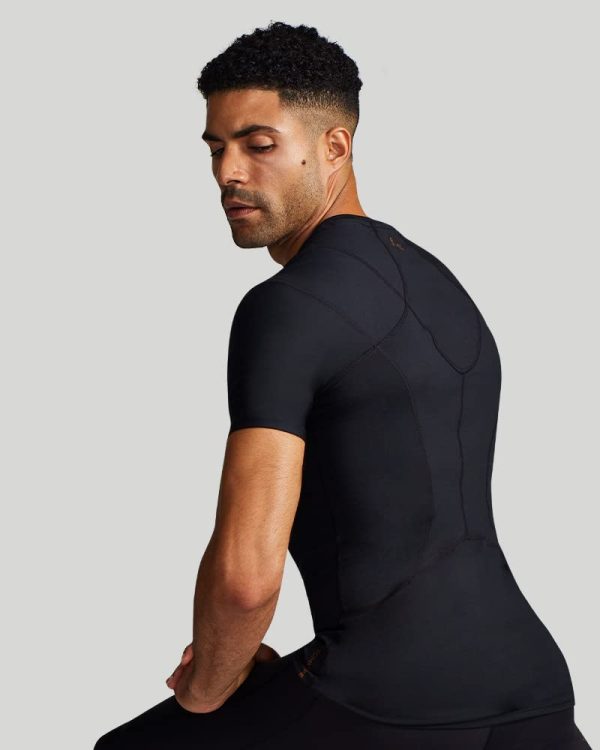 Shoulder Support Shirt for Men, Posture Corrector Compression Shirt with UPF 50 Sun Protection