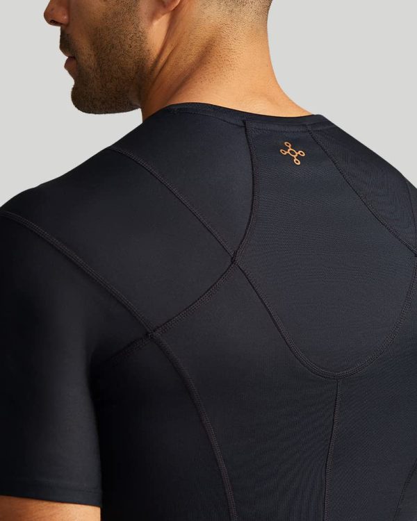 Shoulder Support Shirt for Men, Posture Corrector Compression Shirt with UPF 50 Sun Protection