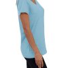 3 Pack V Neck T Shirts for Women Short Sleeve Tshirts Summer Casual Tops Loose Fit Basic Tees