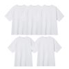 Women's Semi Over Fit Cotton Modal Blend Short Sleeve T-Shirt Easy Set, 5-Pack.