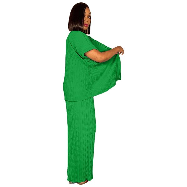 Casual Two Piece Set for Women - Button Down Shirt and Wide Leg Pants Matching Set Tracksuits