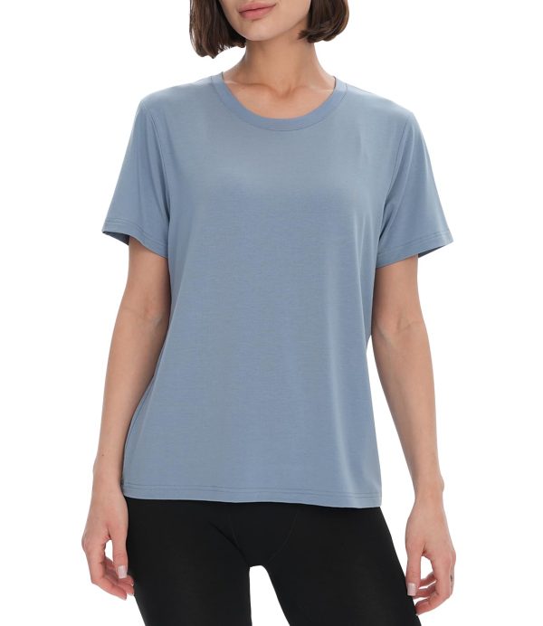 Women's T Shirts Classic Short Sleeve Fit Tops for Women Casual Fitted Tees