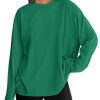 Womens Oversized Long Sleeve T Shirts 2025 Basic Crewneck Tee Fall Tops Casual Workout Y2K Clothes
