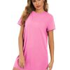 Women's Casual Tie Dye Short Sleeve Mini Tee Shirt Dress