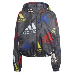Women's Essentials Multi-colored Logo Windbreaker