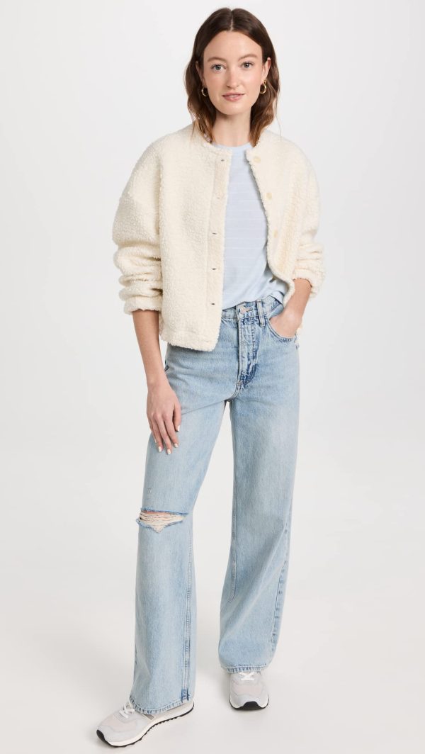 Women's Striped Relaxed Elbow Sleeve Crew Tee