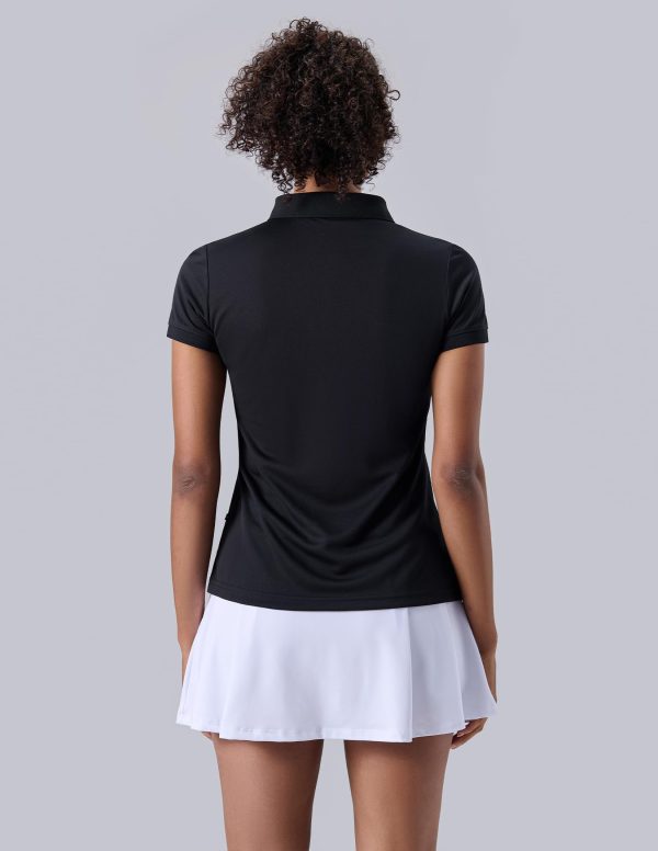 61Cdzf-q51L.jpg 3 Pack Women's Athletic Dry Fit Polo Shirts, Wicking Short Sleeve Collared Golf T Shirt Tennis Tops