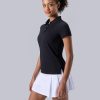 61LGzZSBr8L.jpg 3 Pack Women's Athletic Dry Fit Polo Shirts, Wicking Short Sleeve Collared Golf T Shirt Tennis Tops