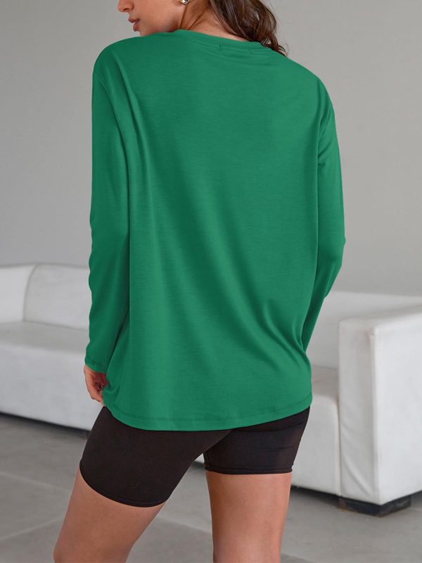 Womens Oversized Long Sleeve T Shirts 2025 Basic Crewneck Tee Fall Tops Casual Workout Y2K Clothes