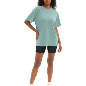 1/5 Pack Workout Oversized T Shirts for Women, Short Sleeve Plus Size Baggy Dry Fit Athletic Gym Shirts Tops Tees