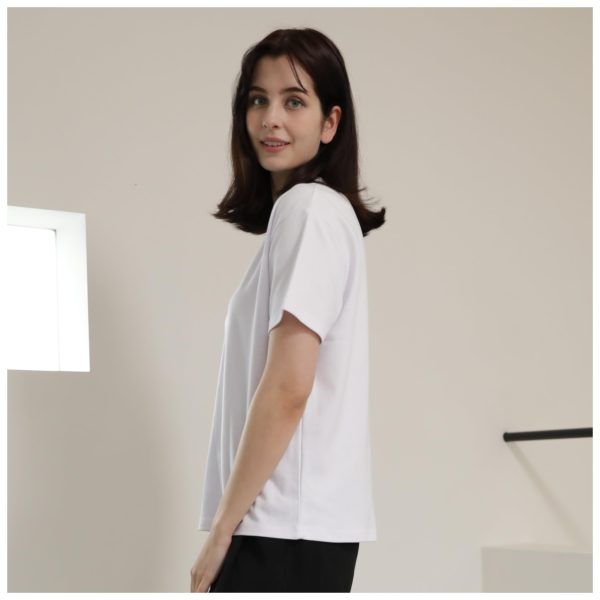 Women's Semi Over Fit Cotton Modal Blend Short Sleeve T-Shirt Easy Set, 5-Pack.