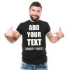 Custom T-Shirt Add Your Text Personalized T Shirt for Men & Women Cotton Tee
