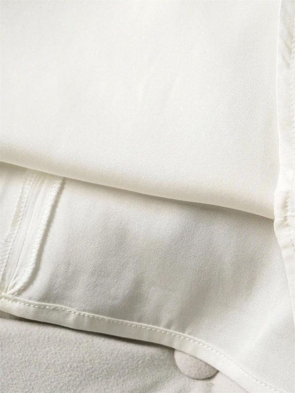 Women's Summer Solid Mulberry Silk Elastic T-Shirt Suitable for Business Work Vacation Casual