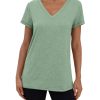 3 Pack V Neck T Shirts for Women Short Sleeve Tshirts Summer Casual Tops Loose Fit Basic Tees