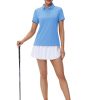 Women's Polos Golf Shirts Short Sleeve UPF 50+ Collared Shirt Quick Dry Tennis Work Athletic Tops