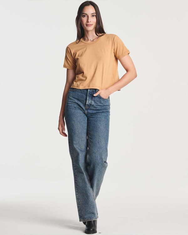 4 Pack: Women's Cotton Short Sleeve Crop Top – Cropped Casual Crew Neck T-Shirts (Available in Plus Size)