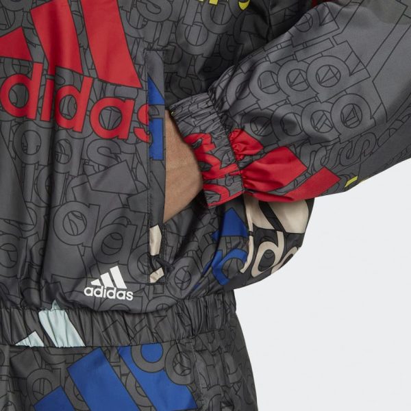 Women's Essentials Multi-colored Logo Windbreaker