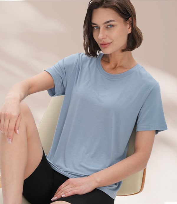 Women's T Shirts Classic Short Sleeve Fit Tops for Women Casual Fitted Tees