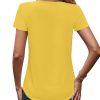 Womens Tshirts Trendy Fashion Tops Short Sleeve V Neck Loose Fit Summer Casual Blouses