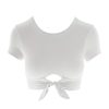 61qMZVd705L.jpg Women's Ava T-Shirt Top w/Front Tie