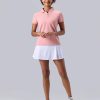 61wsS4kPfRL.jpg 3 Pack Women's Athletic Dry Fit Polo Shirts, Wicking Short Sleeve Collared Golf T Shirt Tennis Tops