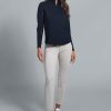 Women's Solid Long Sleeve 1/4-zip Mock Neck Shirt