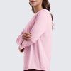 Womens Long Sleeve Tops High Crew Neck Casual Fall Shirts Basic Quick Dry Workout Athletic T-Shirt
