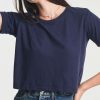 4 Pack: Women's Cotton Short Sleeve Crop Top – Cropped Casual Crew Neck T-Shirts (Available in Plus Size)
