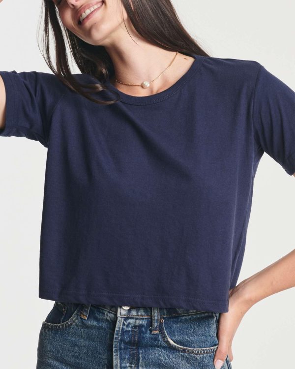 4 Pack: Women's Cotton Short Sleeve Crop Top – Cropped Casual Crew Neck T-Shirts (Available in Plus Size)