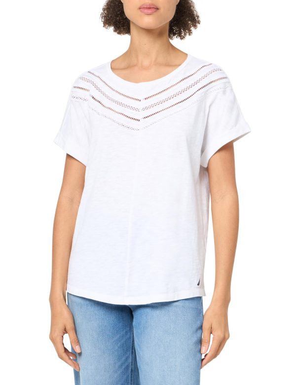 Women's Chevron Knit Top Short Sleeve Shirt