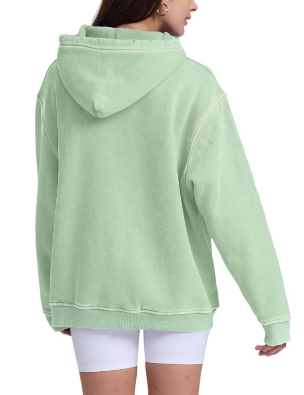 Womens Oversized Hoodie Acid Wash Hoodie Vintage Sweatshirt Heavyweight Fleece Cotton Streetwear Trendy Hoodies