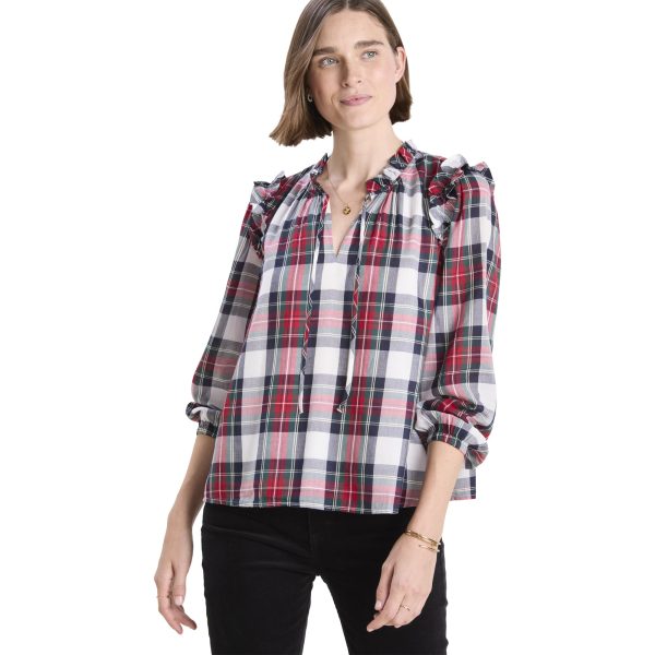 Women's Long Sleeve Ruffle Popover