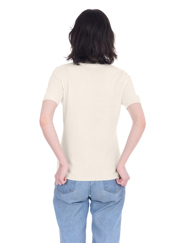 718Dq0ywjAL.jpg Short Sleeve Crewneck Sweater Top 100% Cashmere Jewel Neck Pullover Tee for Women