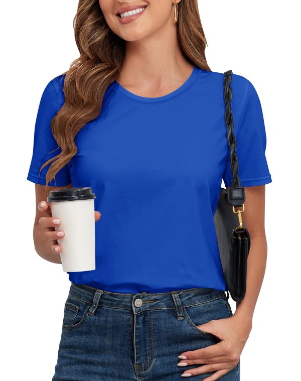Women's T Shirts Classic Fit Tee Shirt Short Sleeve Crew Neck Summer Tops