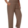 3 Pack Women Plus Size Wide Leg Yoga Pants High Waist Sweatpants Plus Size Palazzo Pants Lounge with Pockets