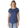 Women's Crewneck Curved Hem T-Shirt - Soft Cotton Modal Blend, Flattering Relaxed Fit, Classic Casual Top