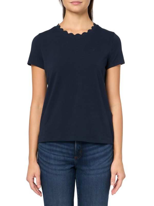 71GVL5NXFRL.jpg Women's Solid Short Sleeve Crew Neckline T-Shirt