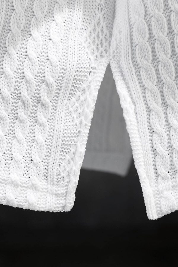 71J1Mtqo46L.jpg Stay Cool Chic Twisted Knit V-Neck T-Shirts