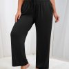 3 Pack Women's Plus Size Lounge Pants, Wide Leg Yoga Pants Baggy Drawstring Sweatpants with Pockets Casual Loose Jogger