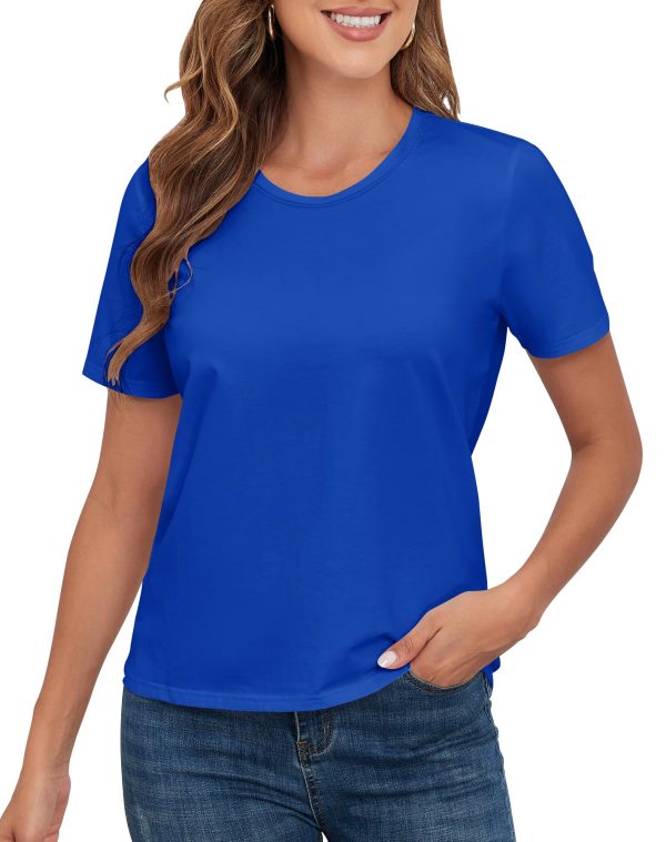 Women's T Shirts Classic Fit Tee Shirt Short Sleeve Crew Neck Summer Tops