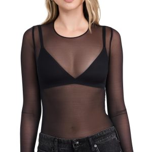 Women's Chic Mesh Long Sleeve Tee Tu115