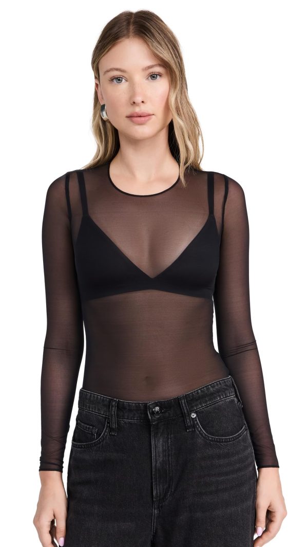 Women's Chic Mesh Long Sleeve Tee Tu115