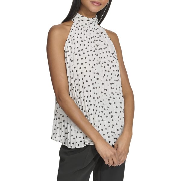 71NDIVZR6uL.jpg Women's Pleated Chiffon High Neck Printed Blouse