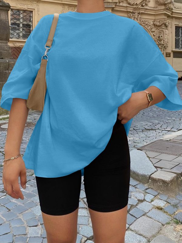 Womens Oversized Summer T Shirts Fashion Workout Plus Size Tops Short Sleeve Beach Vacation Gym Clothes 2025