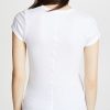 Women's Essential Supima Cotton Cap Sleeve U-Neck T-Shirt