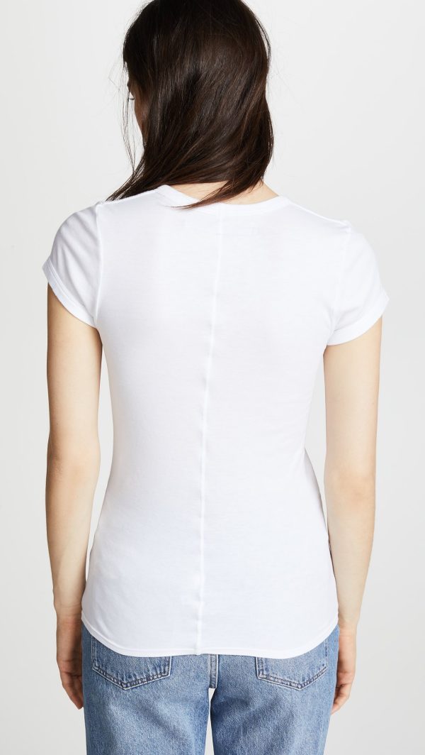 Women's Essential Supima Cotton Cap Sleeve U-Neck T-Shirt