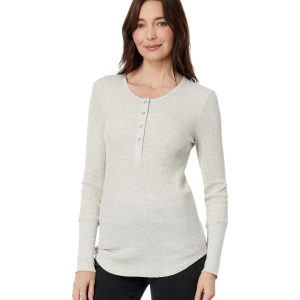 Women's Thermal Forever Henley, Oat Heather, Medium