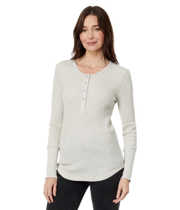 Women's Thermal Forever Henley, Oat Heather, Medium