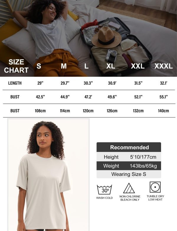 1/5 Pack Workout Oversized T Shirts for Women, Short Sleeve Plus Size Baggy Dry Fit Athletic Gym Shirts Tops Tees