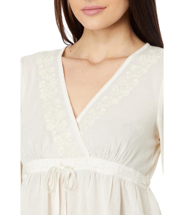 Women's Embroidered Babydoll Top
